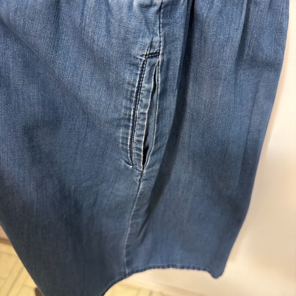 Guess Sleeveless Denim Midi Dress in Blue - Picture 5 of 6